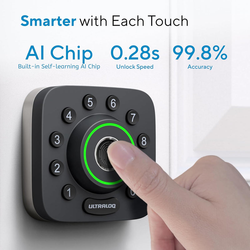 CERRADURA INTELIGENTE WIFI CON HUELLA 8 EN 1