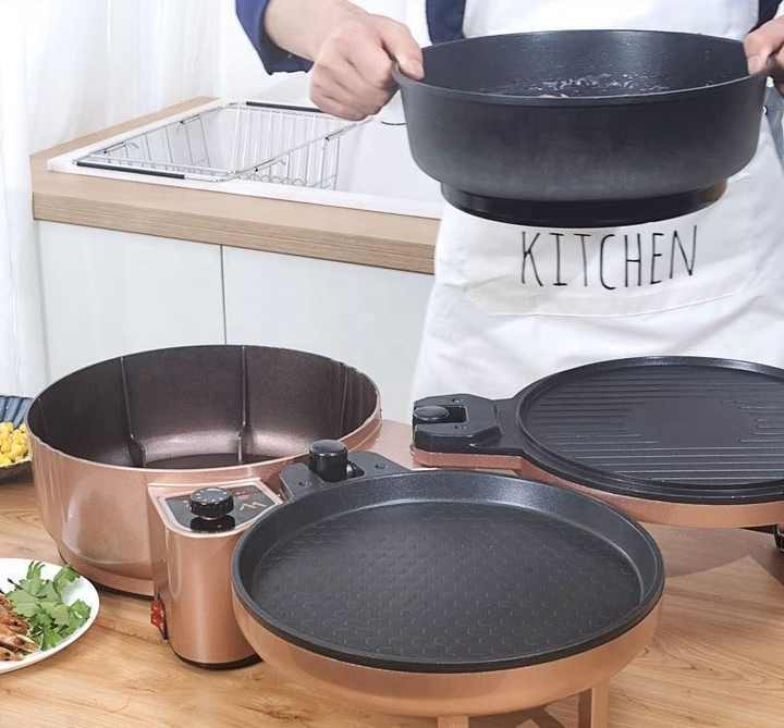 🍖🔥 SARTÉN SIN HUMO PARA PARRILLA ELÉCTRICA ANTIDHERENTE 3 EN 1