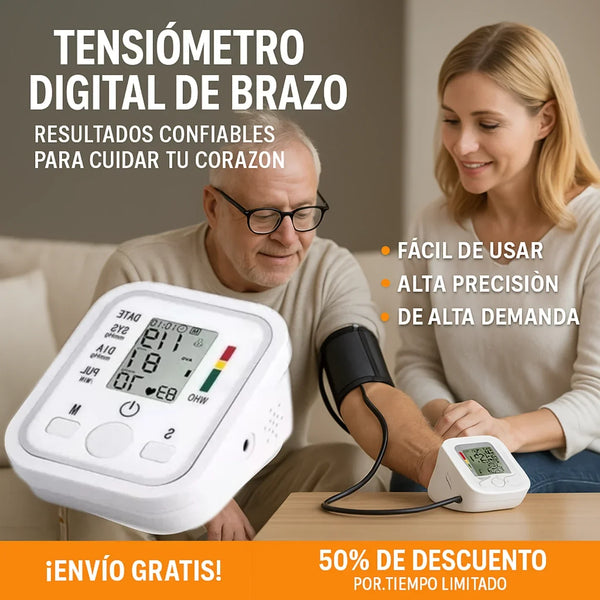 TENSIÓMETRO DIGITAL PROFESIONAL DE BRAZO CON VOZ EN ESPAÑOL