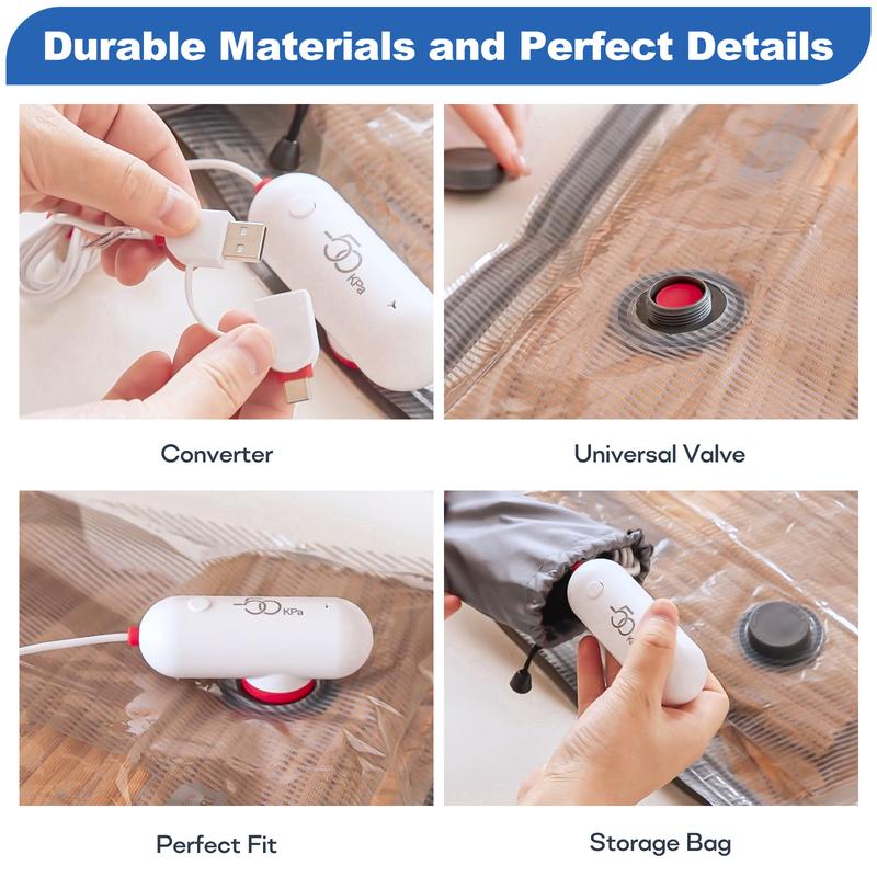 🤩BOMBA ELÉCTRICA USB | BOLSAS DE COMPRESIÓN AHORRA ESPACIO EN TUS VIAJES ✈️ 🧳✨